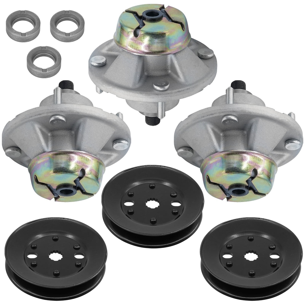Caltric Deck Spindle Assembly with Pulley for John Deere X534 (2003–2017)