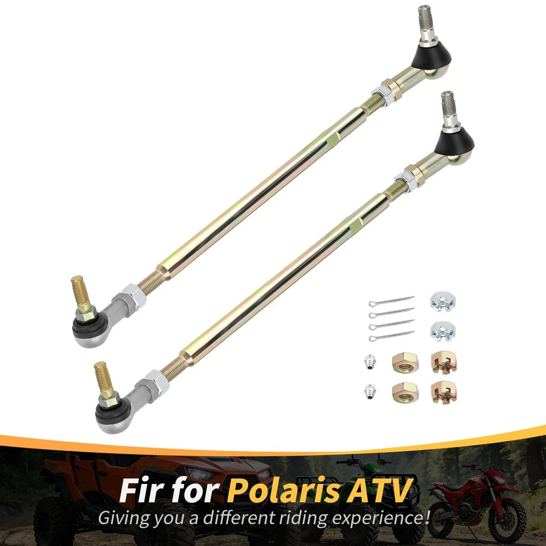 2X Tie Rod End Kit for Polaris Trail Boss 300 2x4 (1995), Trail Boss 250 (1995–1999)