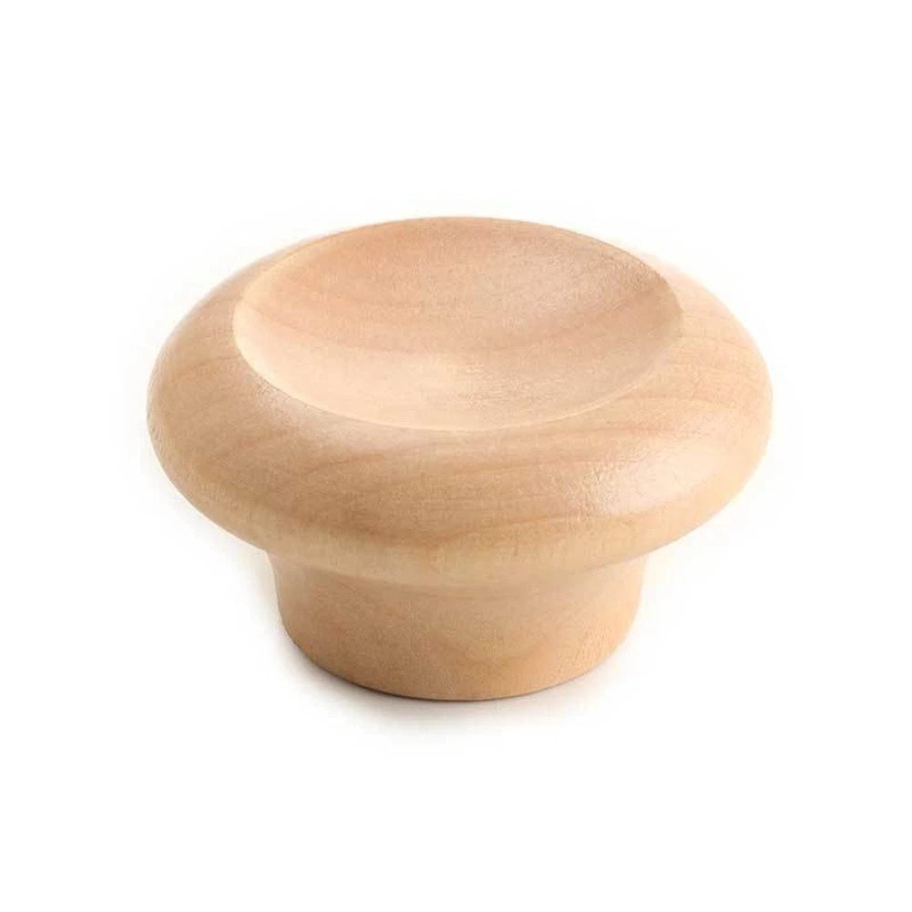 Replacement Wood Pot Lid Knob Handle with Stainless Steel Base