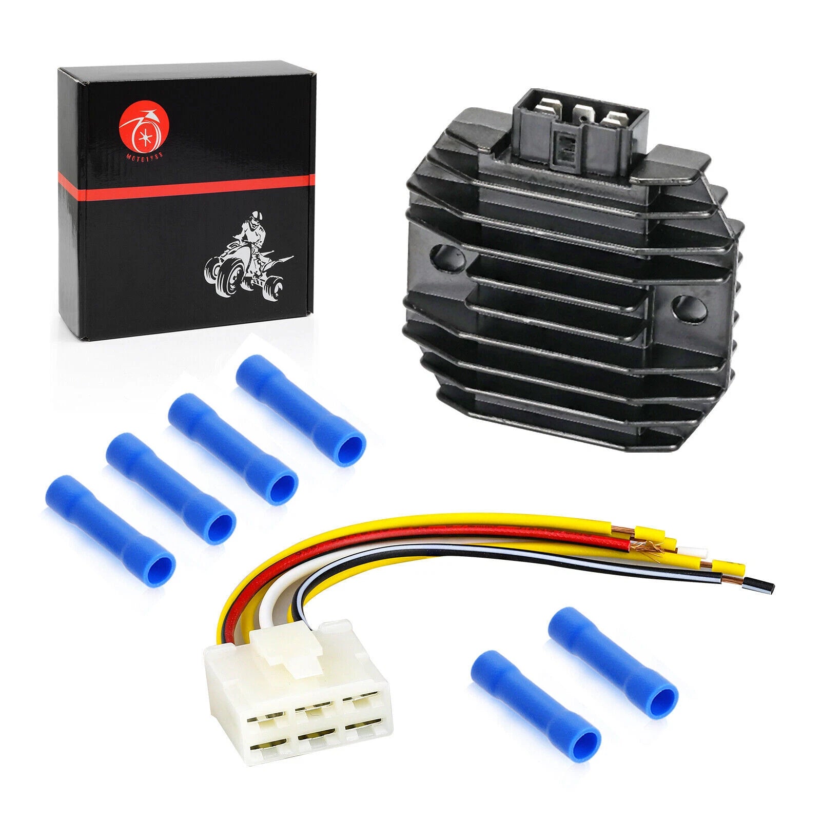 Voltage Rectifier Regulator + Plug for Yamaha YZF R1 (1998–2001) / YZF R6 (1999–2005)