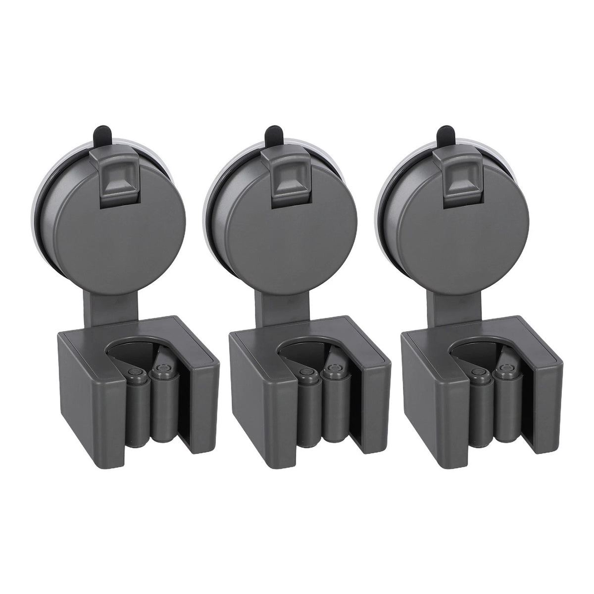 Wall Mounted Mop Holder Set of 3 with Strong Suction Grip