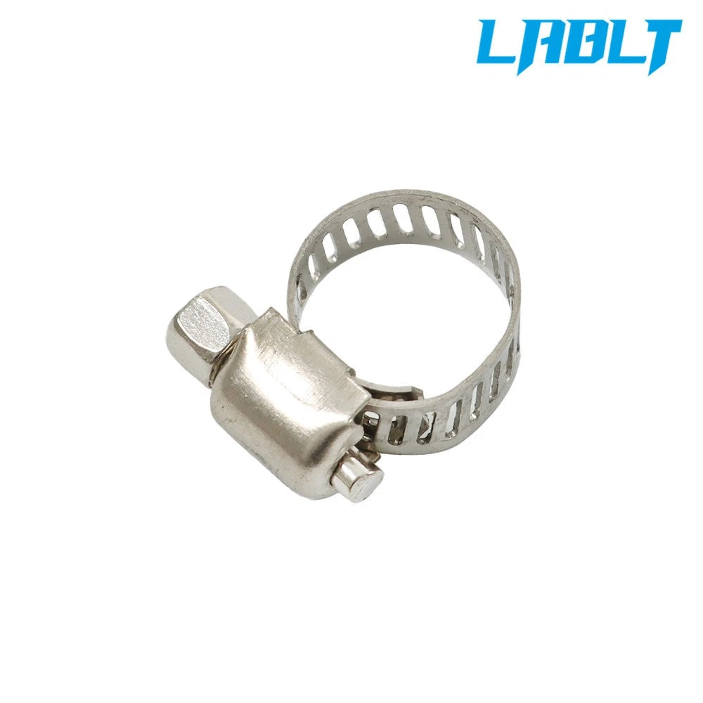 50Pcs Adjustable Stainless Drive Hose Clamps for Fuel Line (8-12 mm)