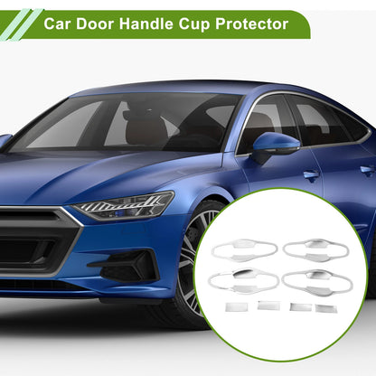 Set of 8 Chrome Door Handle Cup Protectors for Toyota RAV4 (2013–2018)