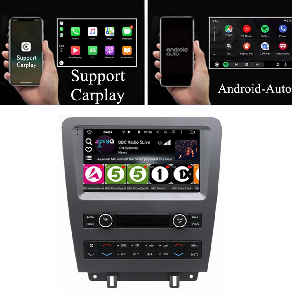 9 Inch Android 13 Stereo Radio GPS Navigation for Ford Mustang (2010–2014)