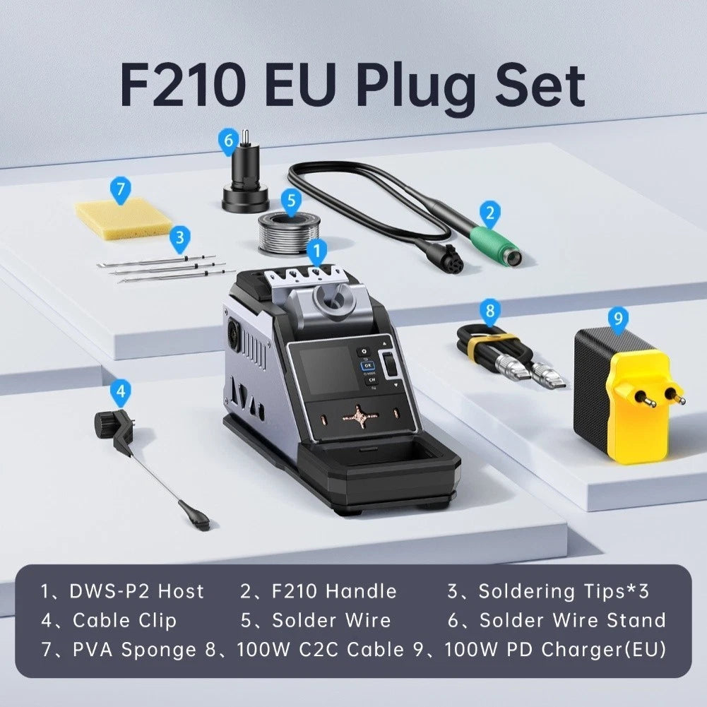 100W Soldering Iron with 1.54-inch TFT Display (No Specific Model Years)