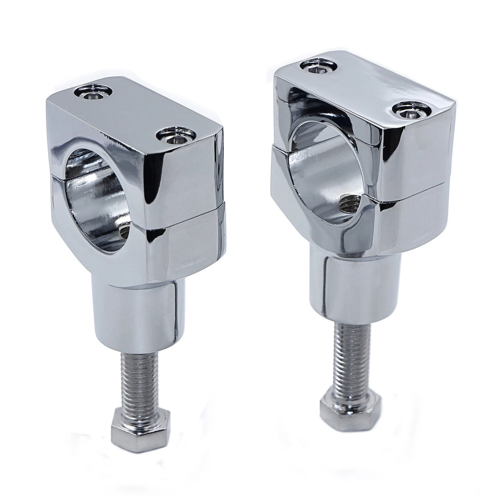 CNC Chrome 1.25" Handlebar Riser Clamp for Harley Cruiser (31.25mm)