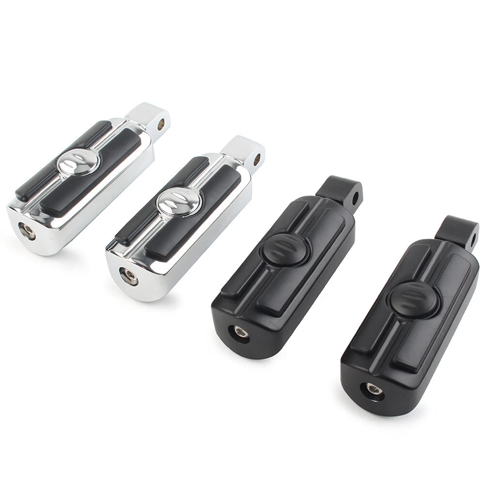 2X Chrome Rear Footrests for Honda VTX 1800 (2002–2008)