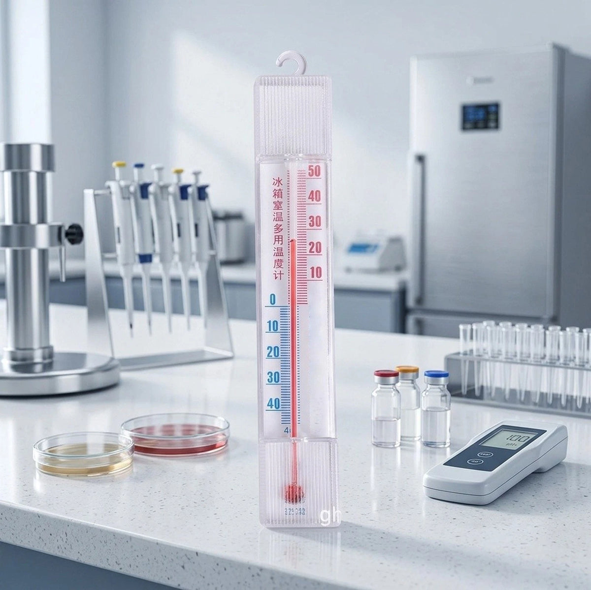 Wall-Mounted Refrigerator Thermometer for Pharmacy Vaccine Storage