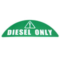 Diesel Only Sticker for Gas Cap (Green) - Diesel Label for Fleet Trucks