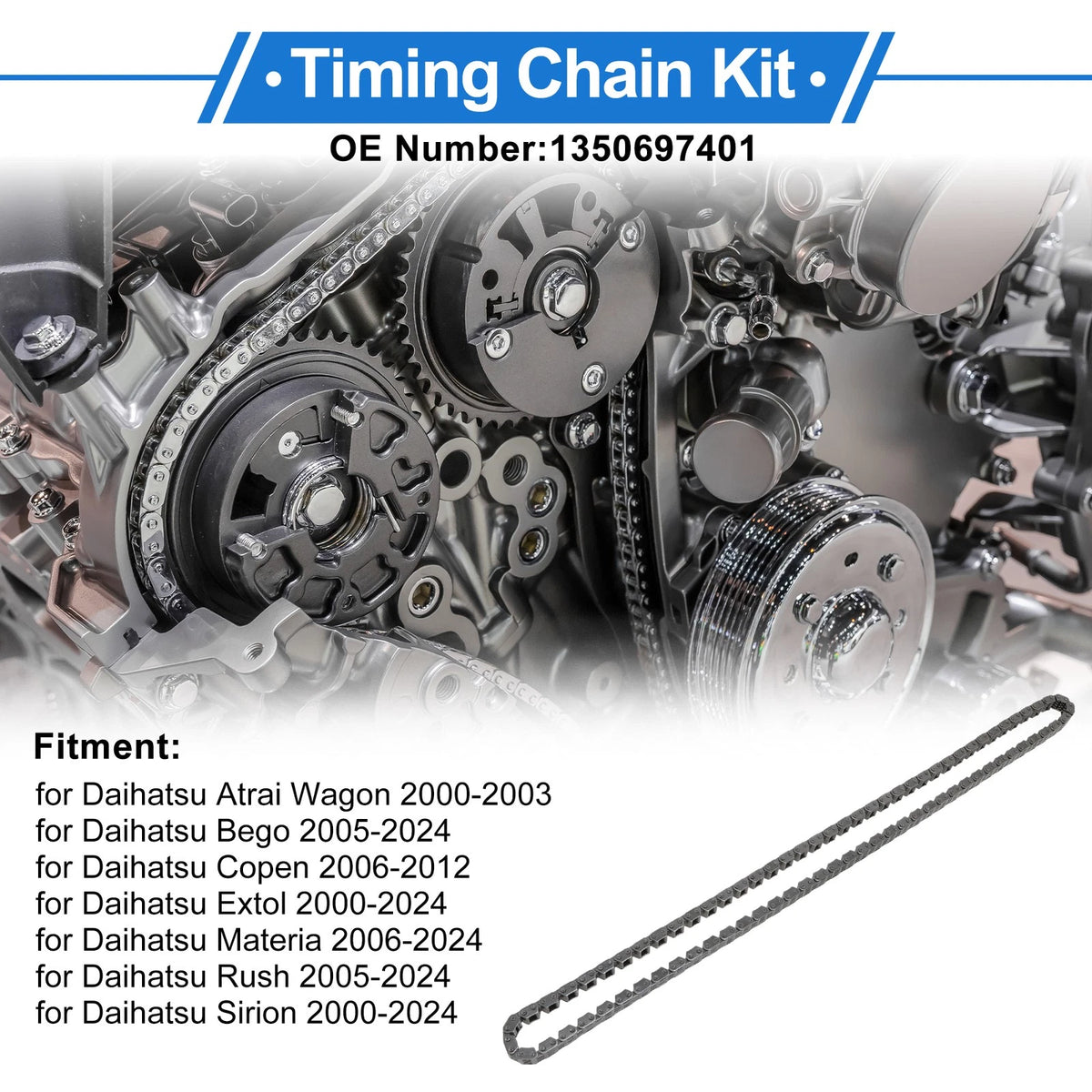 Timing Chain Kit for Daihatsu Atrai Wagon (2000–2003) No.1350697401