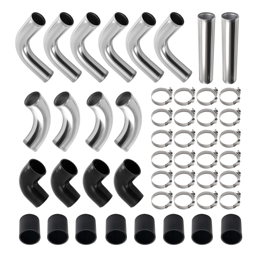 12PCS Intercooler Pipe Piping Kit for Universal (2.5")