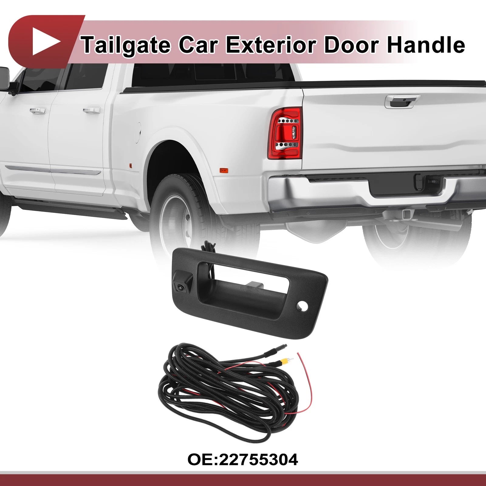 Tailgate Exterior Door Handle Replacement for Chevrolet Silverado Sierra (2014–2020)