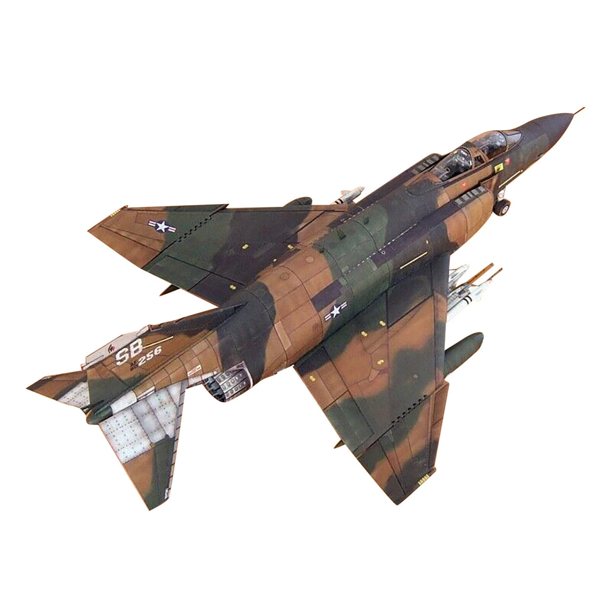 F-4B Fighter Paper Model Kit for US Military (Unassembled)