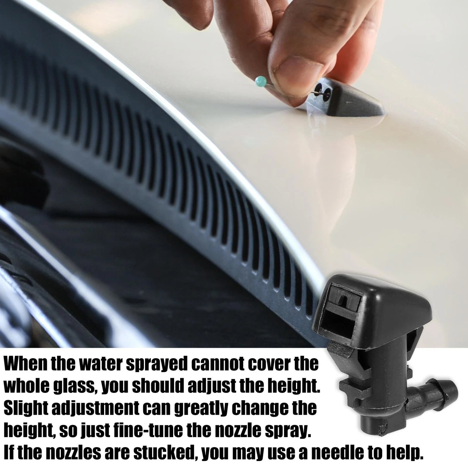 Windshield Washer Nozzle Kit Front Set for Dodge Dart (2013–2016)