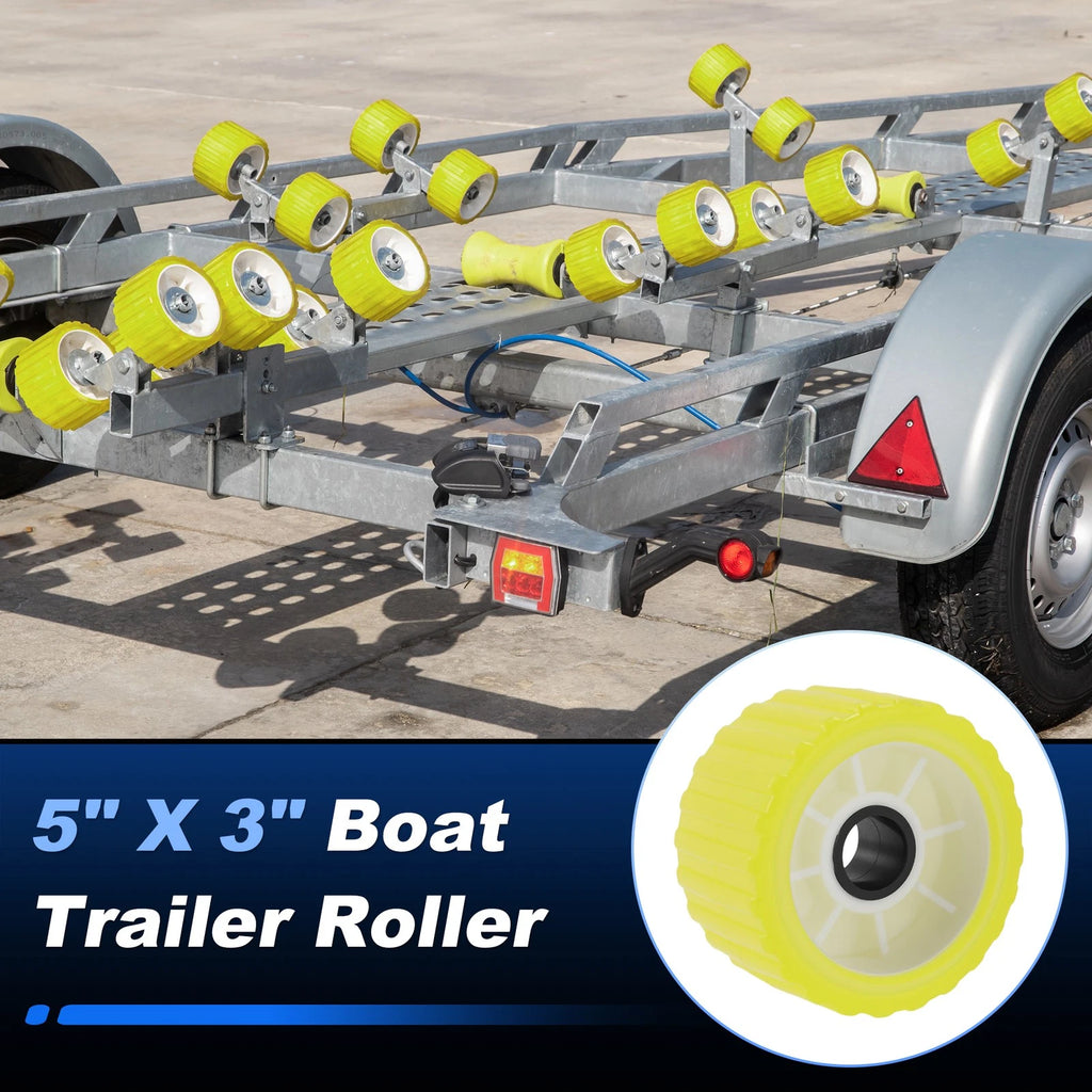 4 PCS Boat Trailer Wobble Roller 5x3 Inch for All Makes Models (2000–2020)