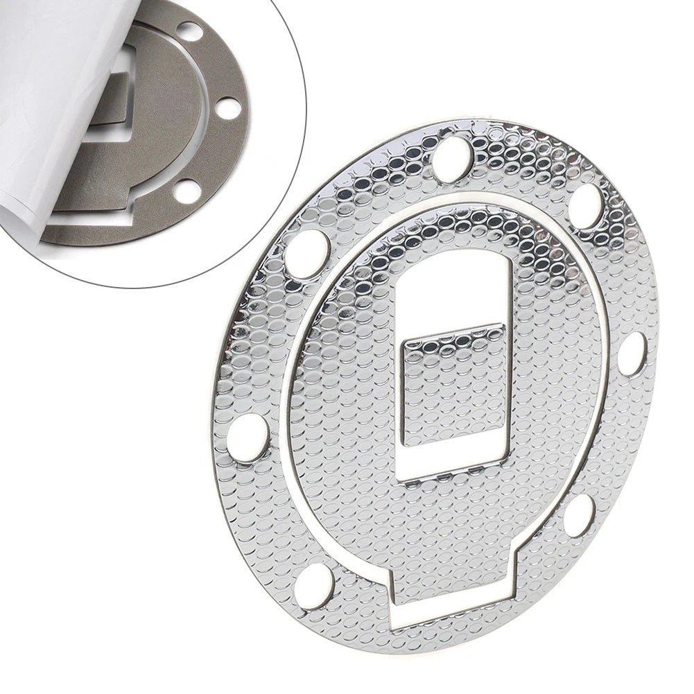 Fuel Tank Cap Cover Pad Sticker for Yamaha XJR400 (1997–2000) Silver