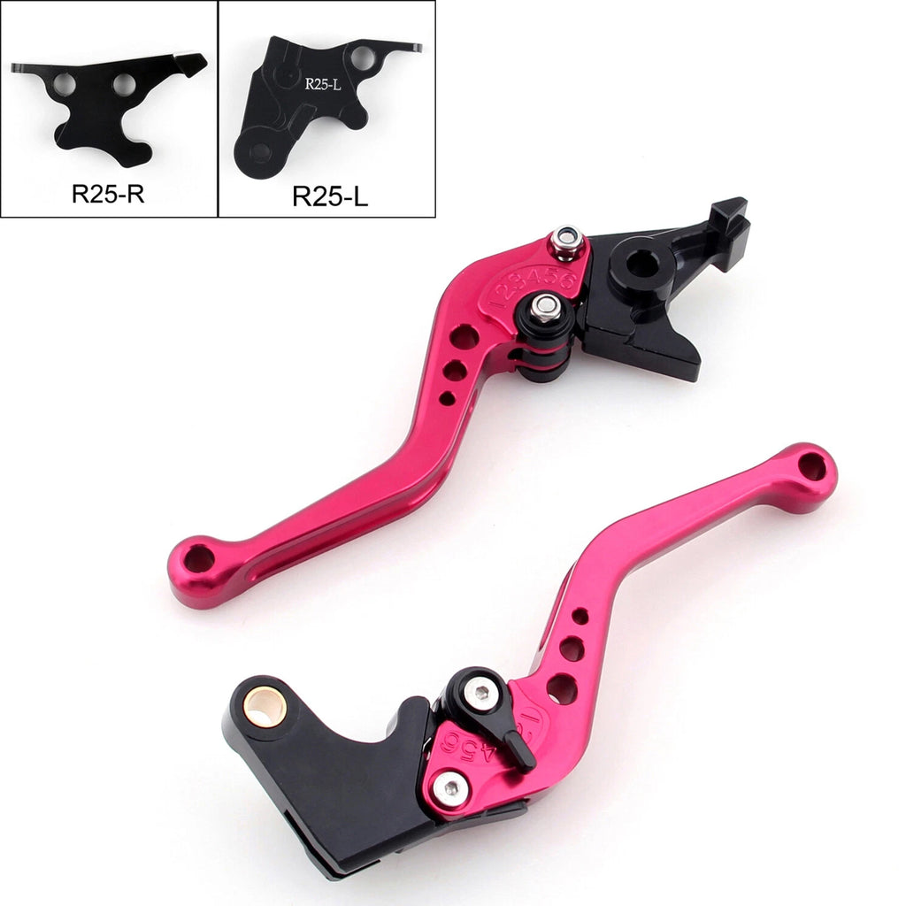 Short Brake Clutch Levers for Yamaha YZF R25 R3 (2014–2015) Red