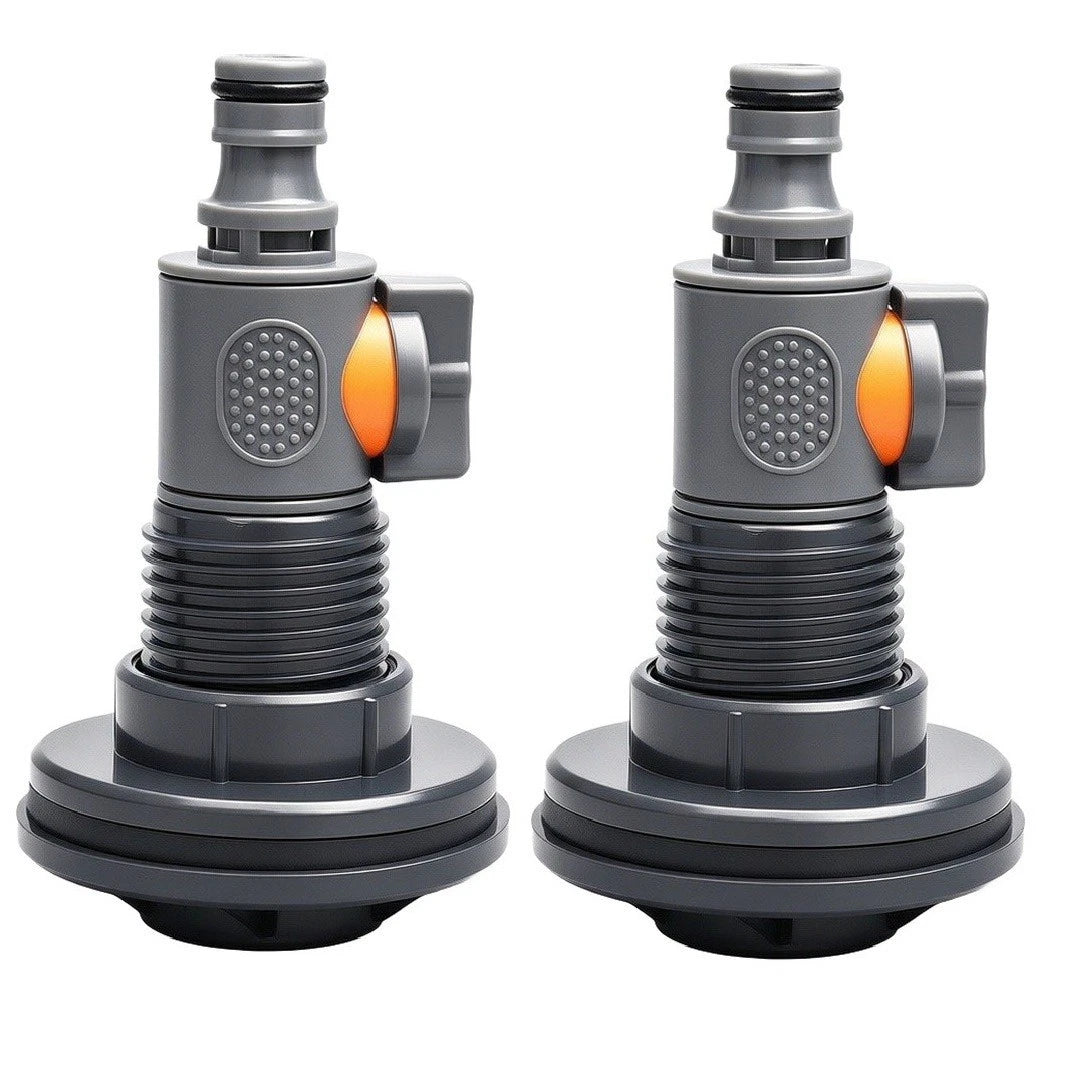 2X 16mm PVC Straight Drain Fitting for DIY Garden Water Container Setup