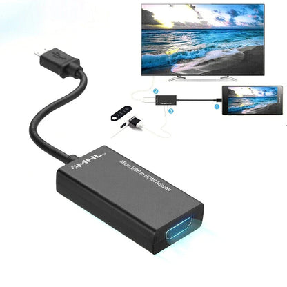 Micro USB to HDMI Adapter for Phone/Laptop (1080P)