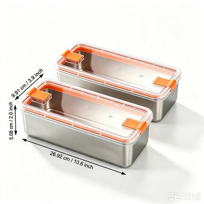 Stainless Steel Cheese Storage Bin for Kitchen