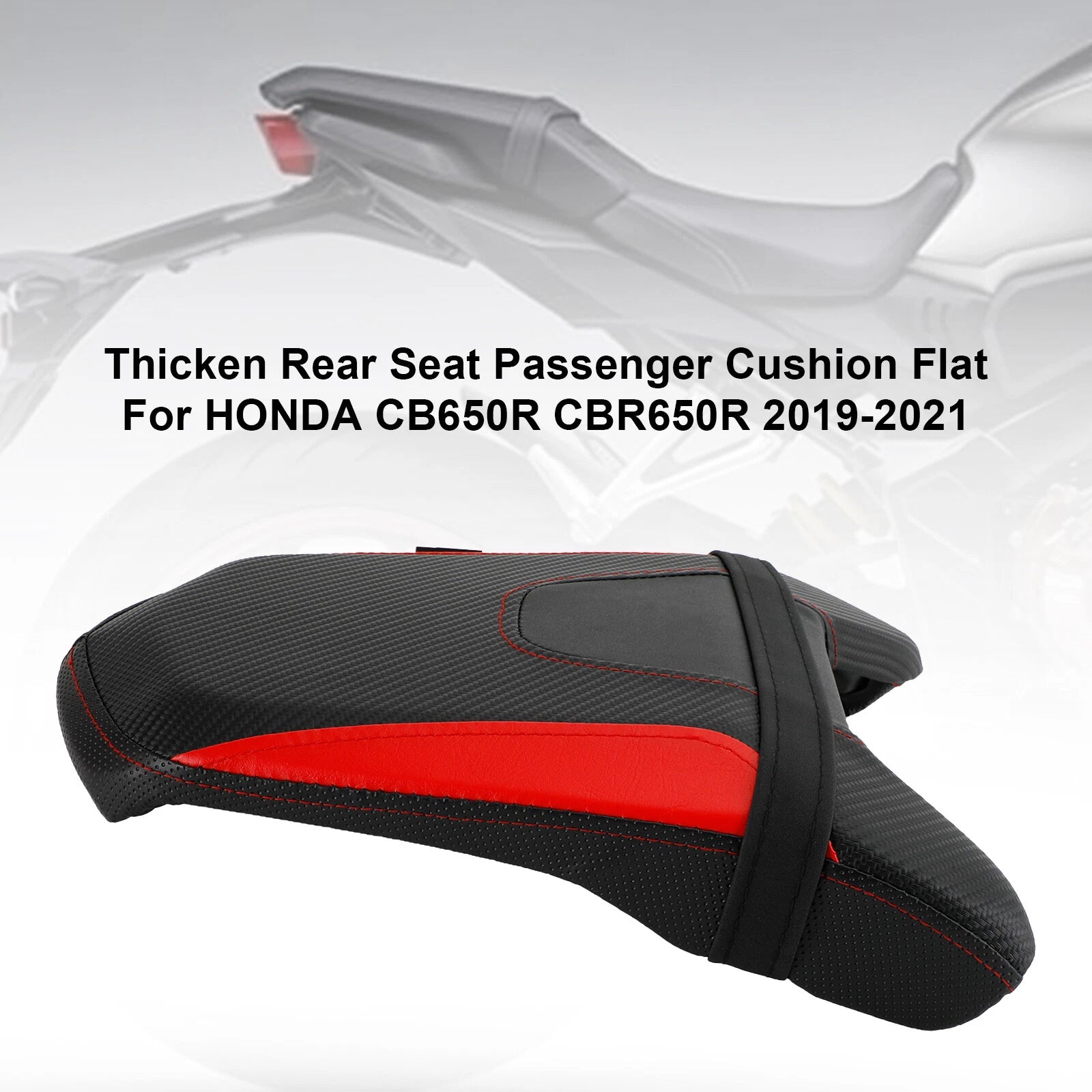 Tail Rear Seat Passenger Cushion Flat Red for Honda CB650R CBR650R (2019–2023)