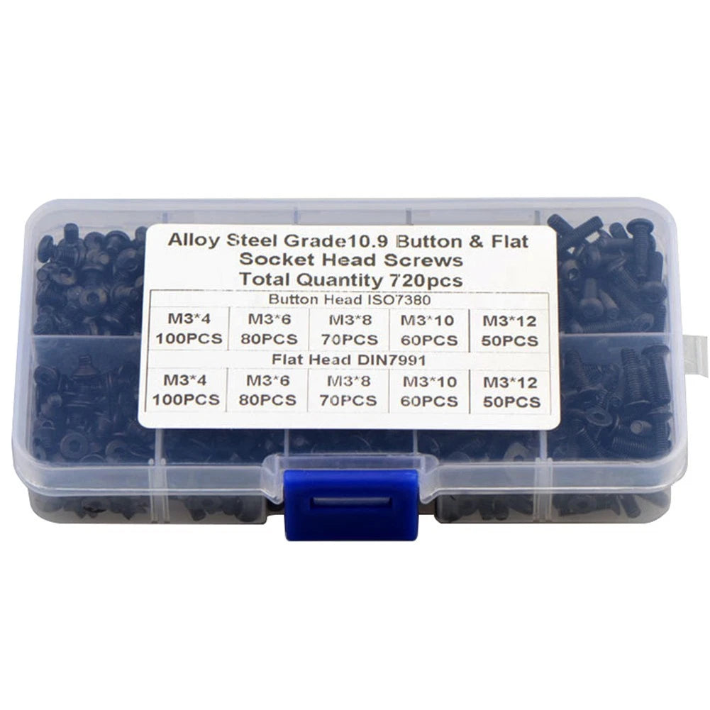 Pack of 720 High Strength Metric Hex Bolts for Diverse Applications