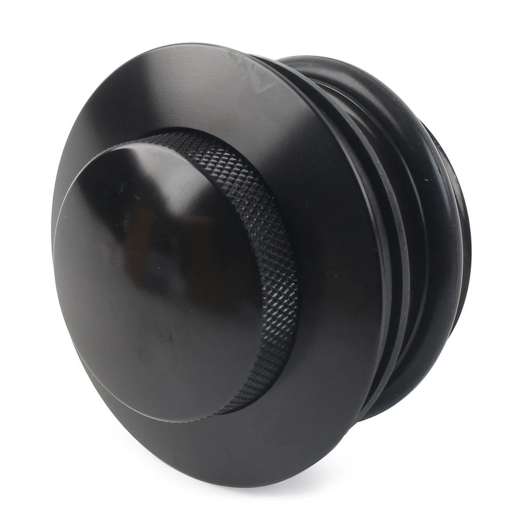 Fuel Tank Gas Cap Cover for Harley (1982–2017) Left Hand Thread, Black