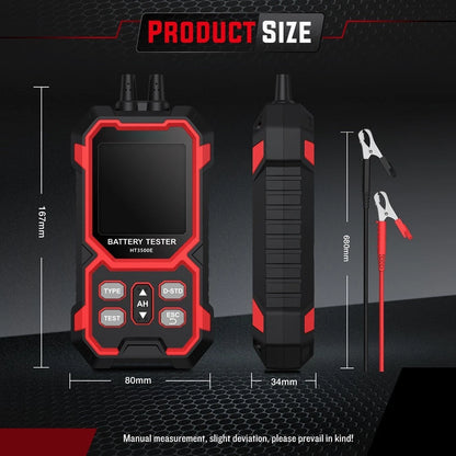 Automotive Battery Tester for 12V 24V Vehicles (Compact Design)
