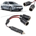 12V/24V Car 2 Way Cigarette Lighter Socket Plug Connector Power Charger Adapter