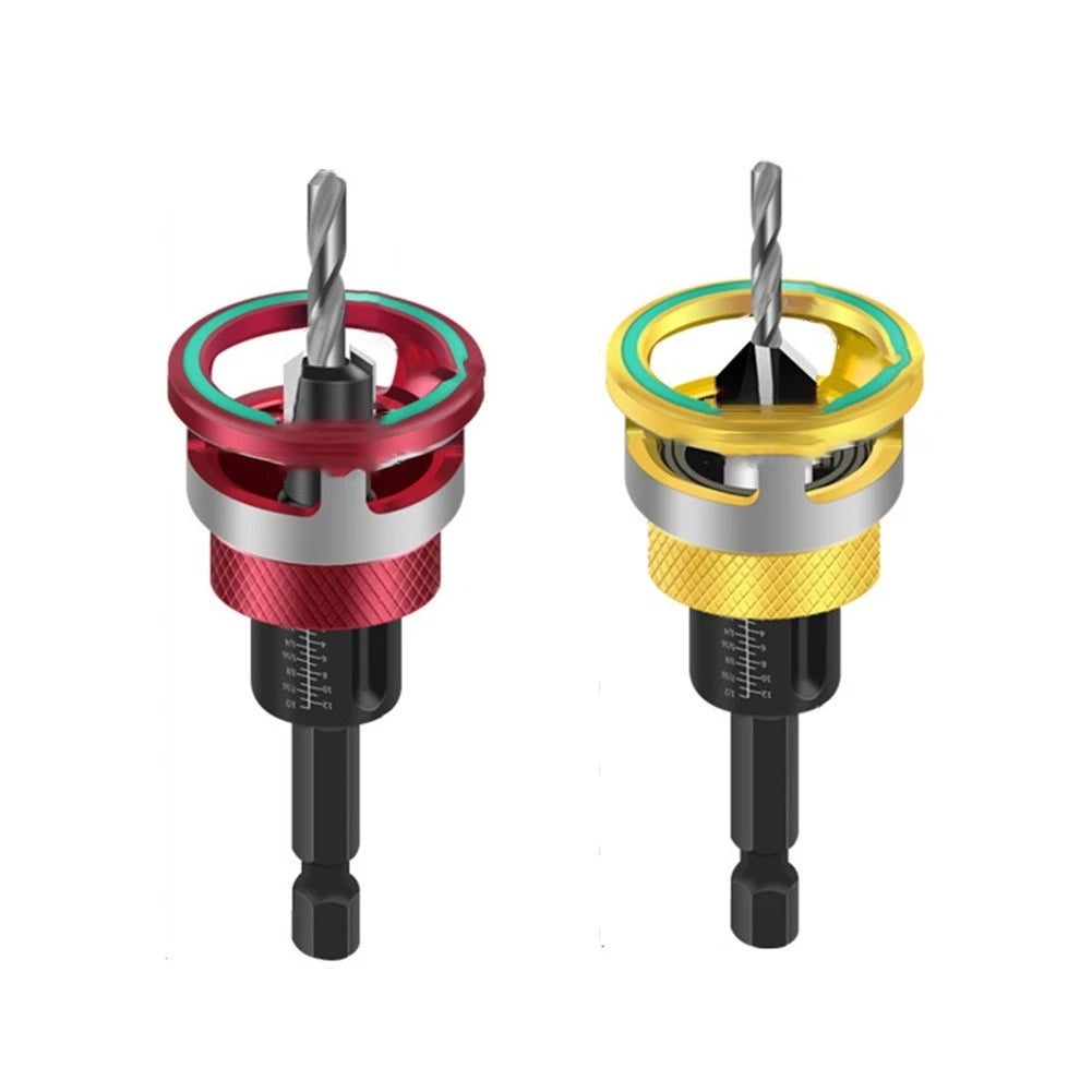 5pcs Adjustable Depth Control Countersunk Drill Bits for Wood