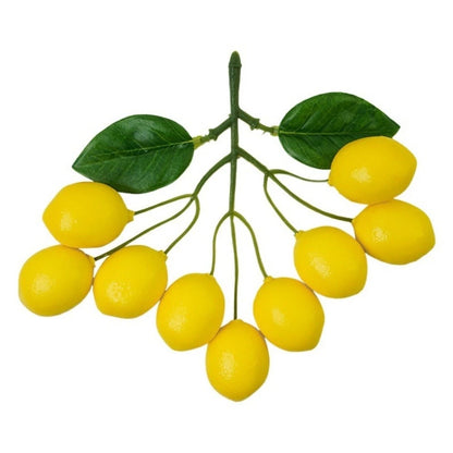 Set of 2 Artificial Lemons for Kitchen Food Display Decoration