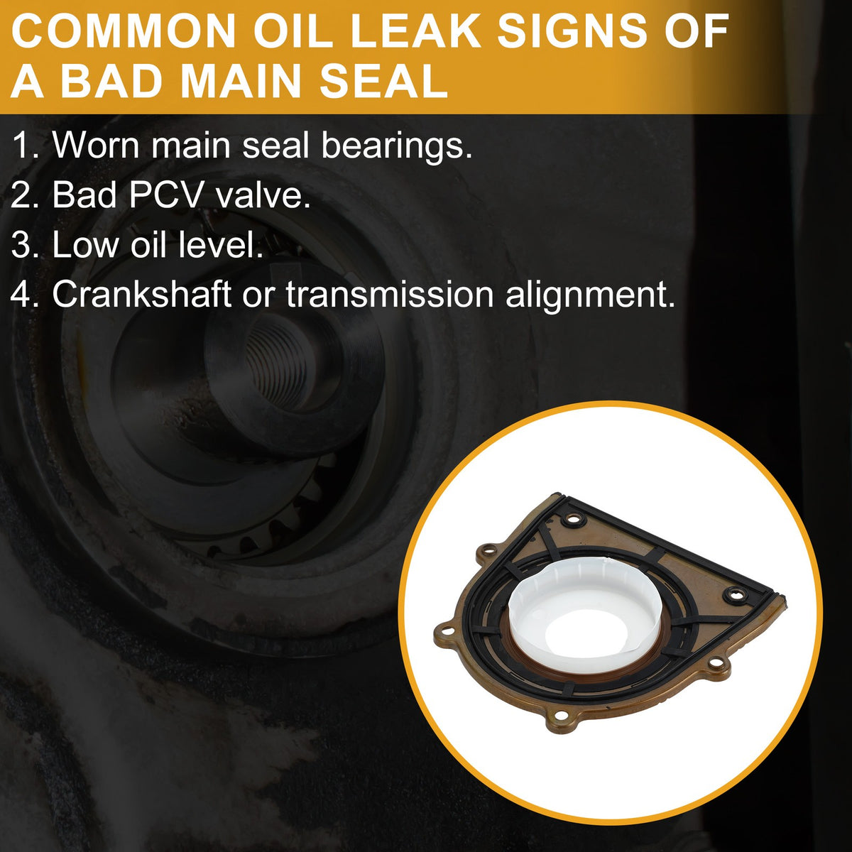Rear Crankshaft Oil Seal with Flange for Land Rover LR2 (2013–2015)