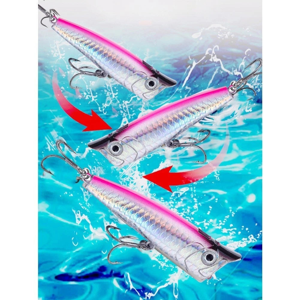 3pc Floating Popper Lure Set for Pike (7.5cm, 9cm)