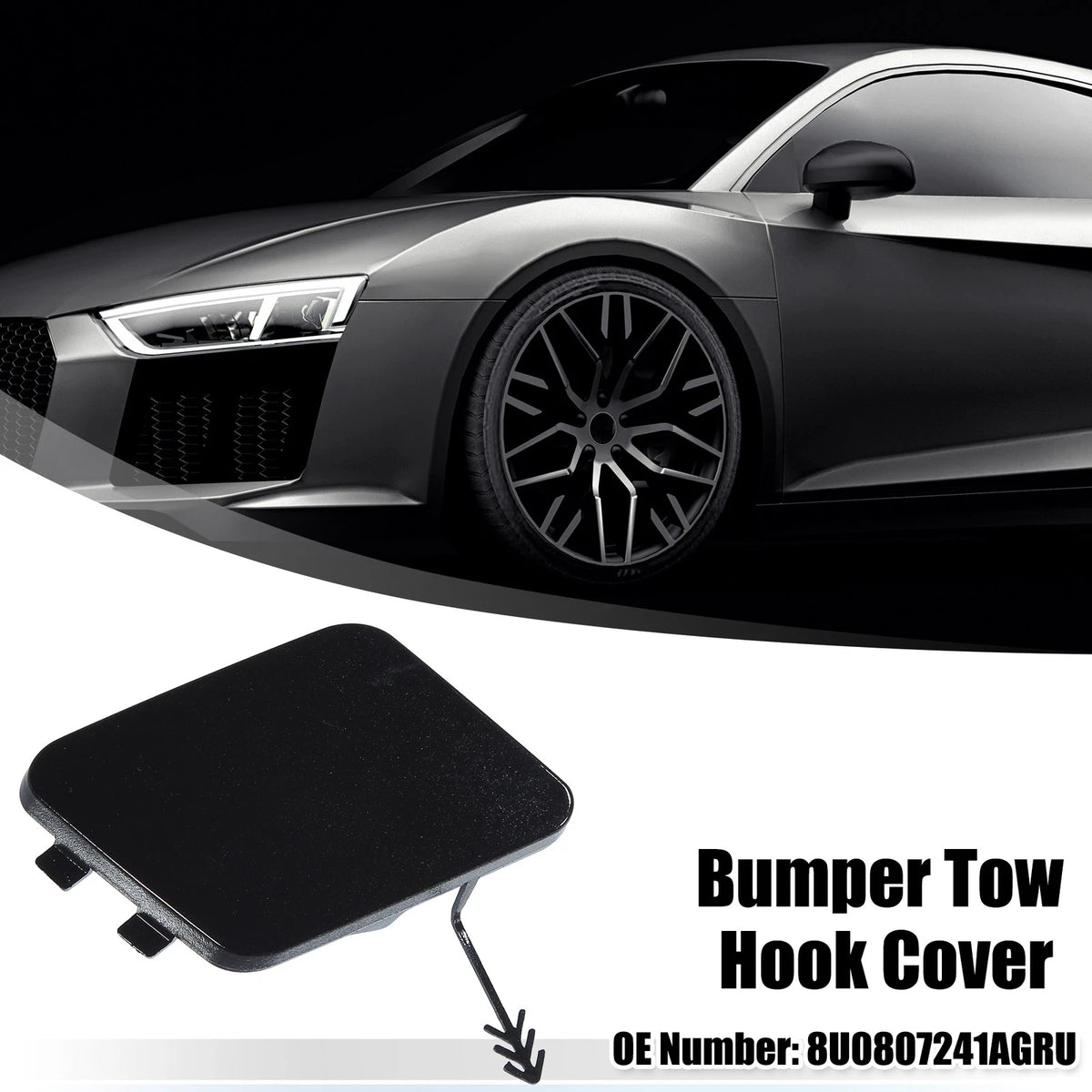 Tow Hook Cover for Audi Q3 (2015–2021) - Black