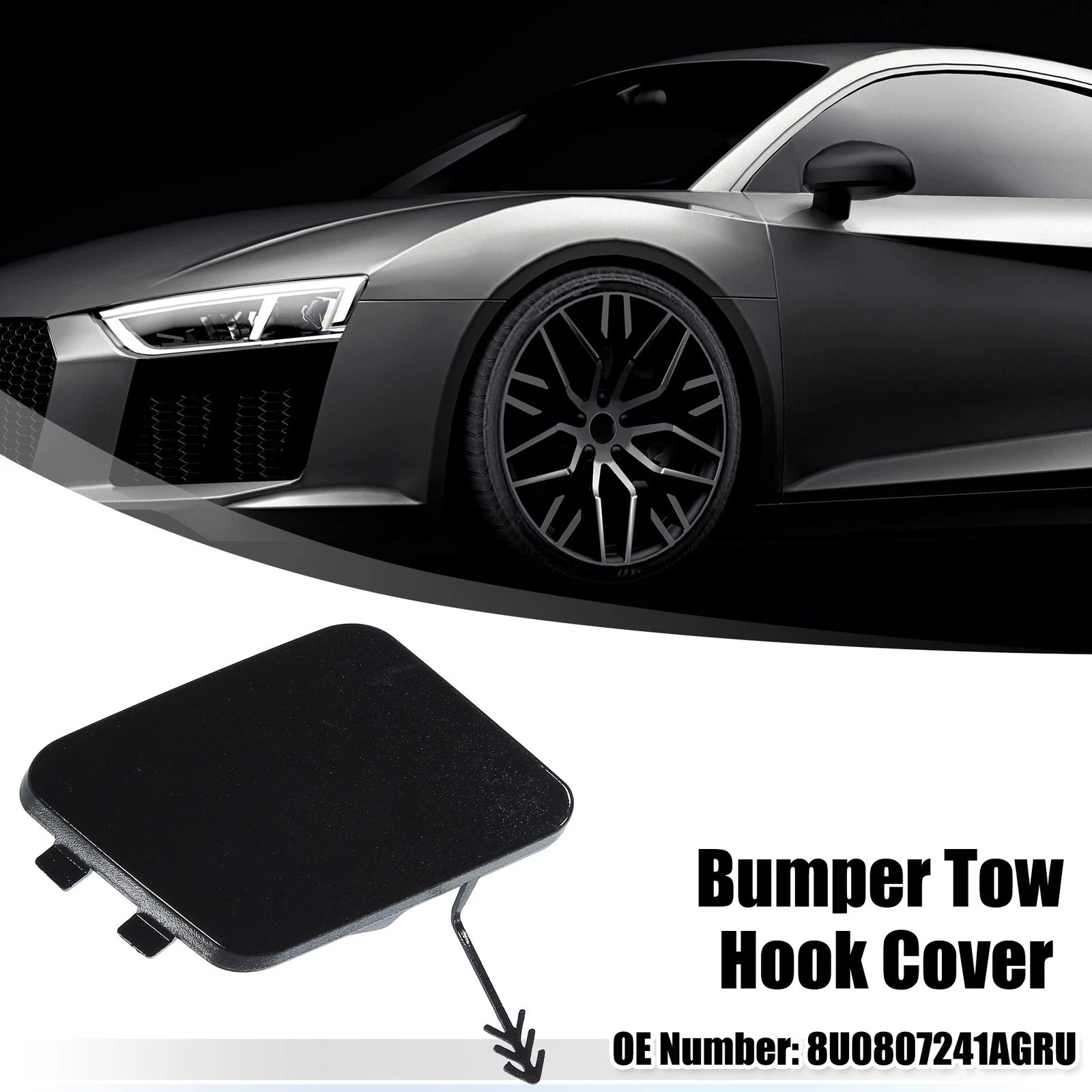 Tow Hook Cover for Audi Q3 (2015–2021) - Black