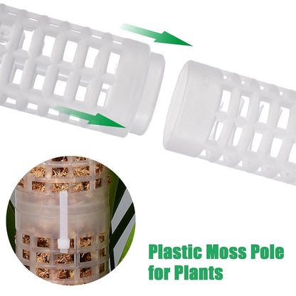 2X Stackable Plastic Moss Poles for Climbing Plants Support