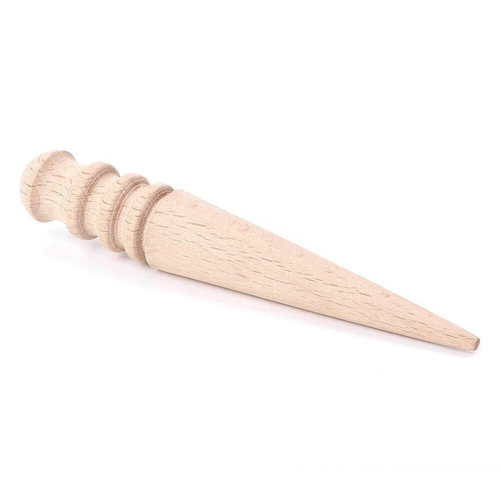 1pc Round Shape Wood Edge Slicker for Leather Edge Polishing