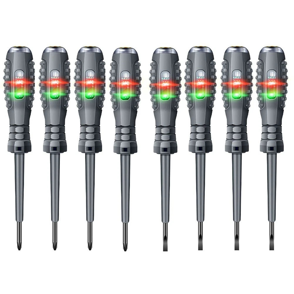 8 Slotted Cross Screwdriver Pens with Voltage Indicator Light