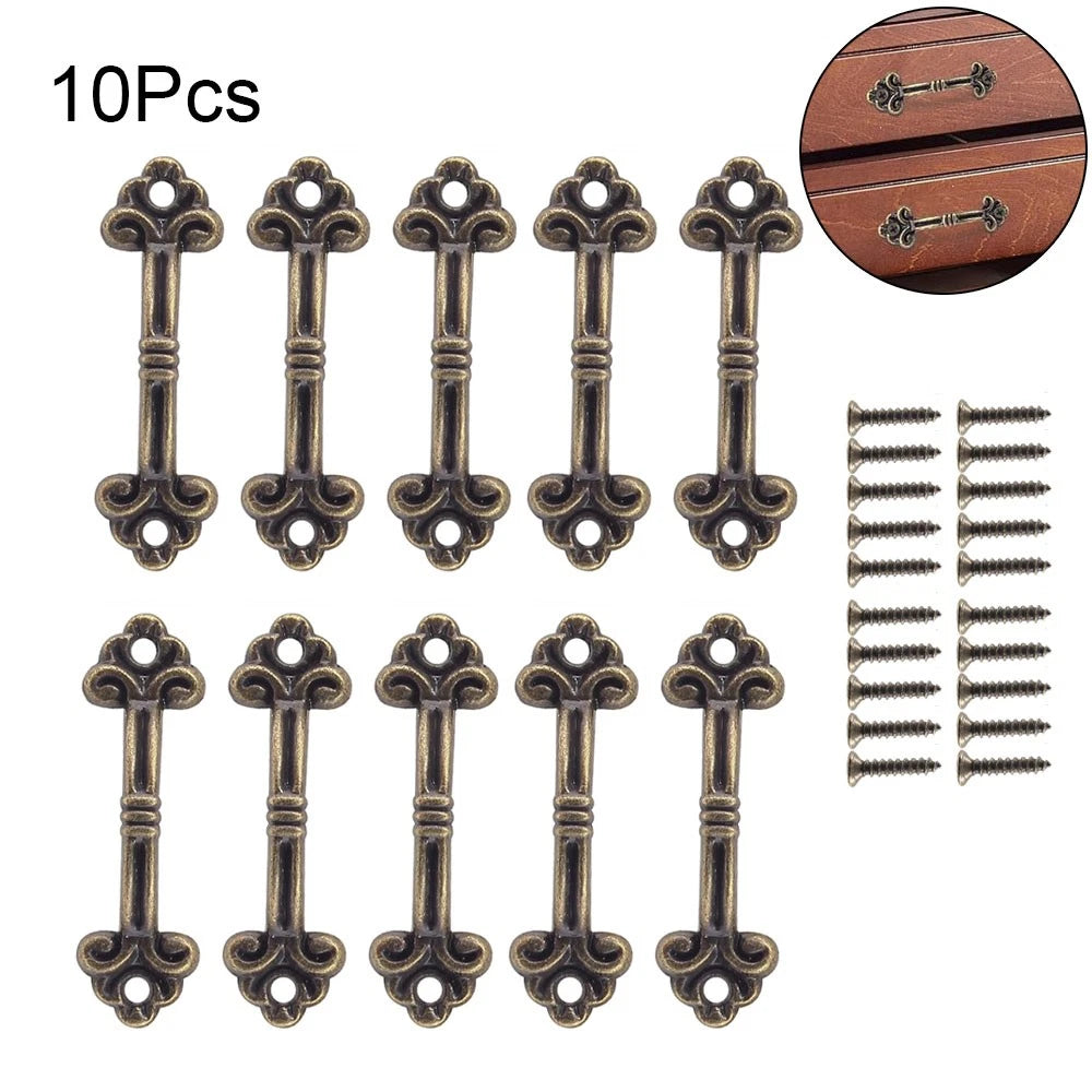 10X Vintage Hardware Pull Handle Knob for Bookcase Drawer Cabinet