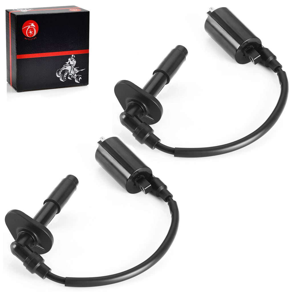 2X Ignition Coil & Spark Plug Cap for Kawasaki EX250F Ninja 250R (1988–2007)