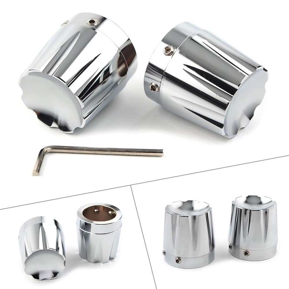 CNC Front Axle Nut Covers for Harley Dyna Fatboy Electra Street Glide Road King
