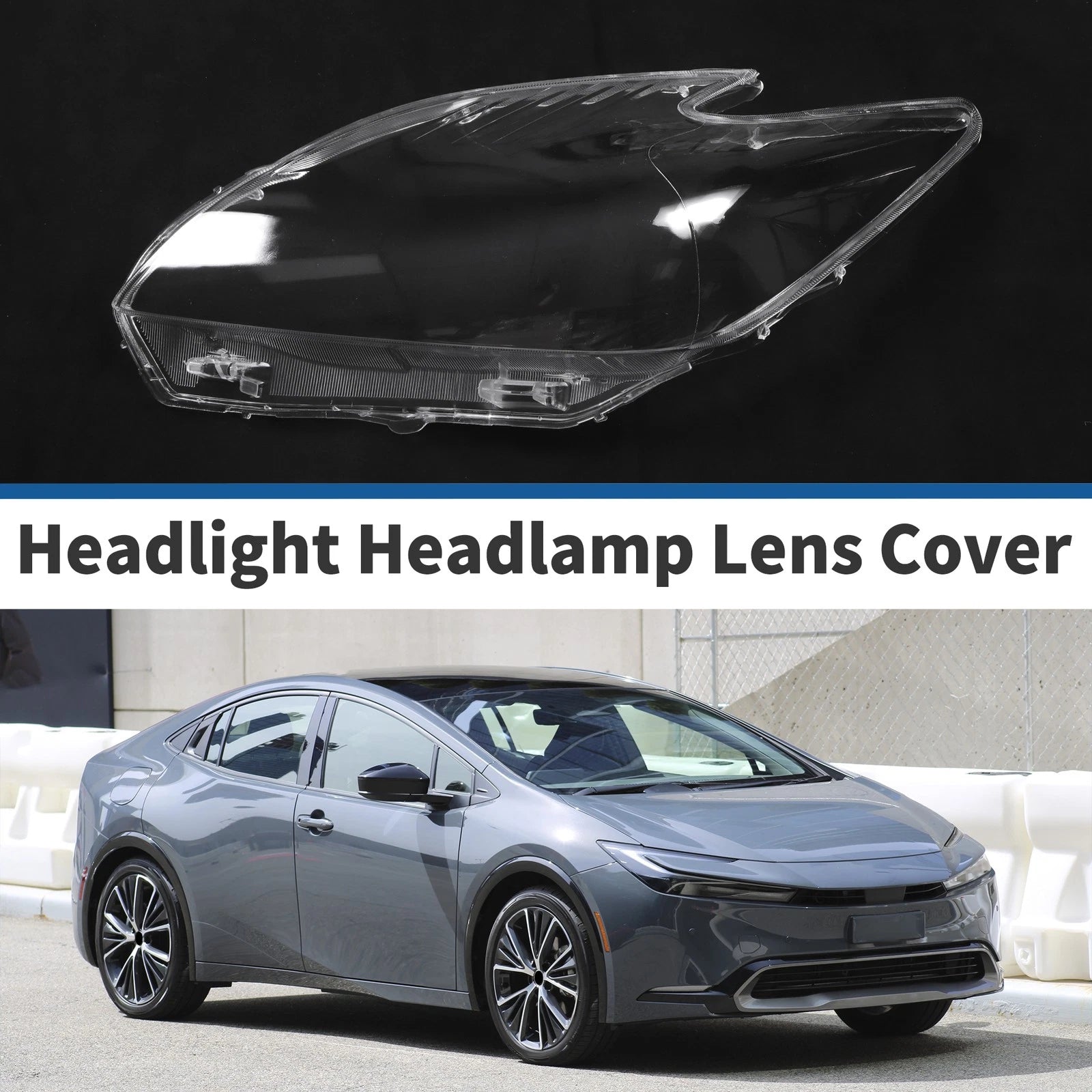 Headlight Lens Cover Front Left Replacement for Toyota Prius (2010–2012)