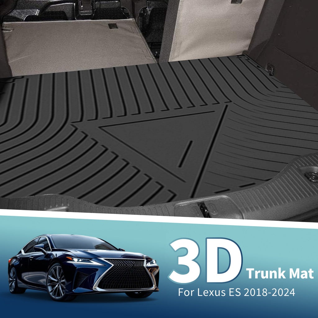 Cargo Liner Rear Trunk Mat TPE Flat Face for Lexus ES (2018–2024)