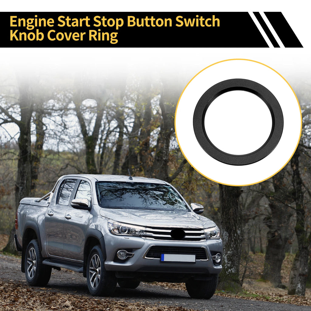 Engine Start Stop Button Knob Cover Ring for Toyota Tacoma (2016–2023) Black
