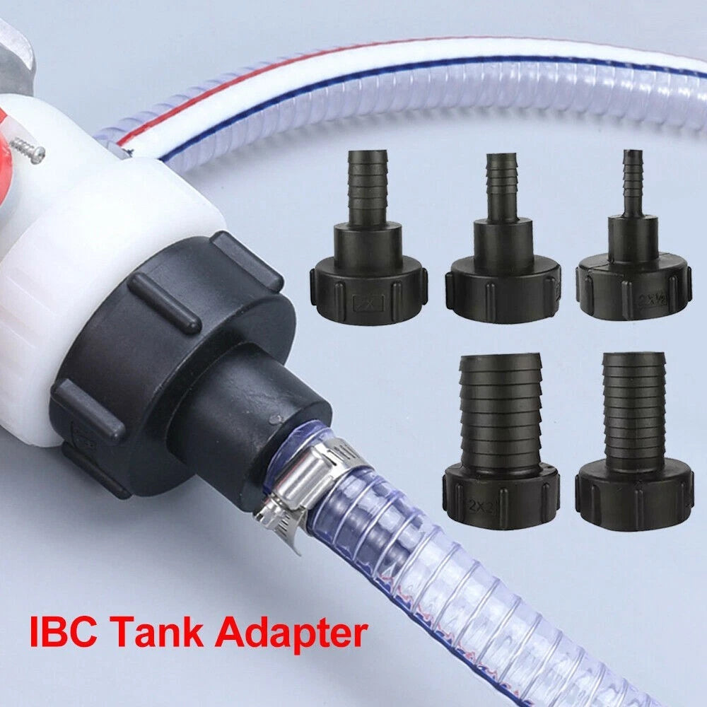 IBC Tank Adapter for Garden Hose (Plastic, Black)