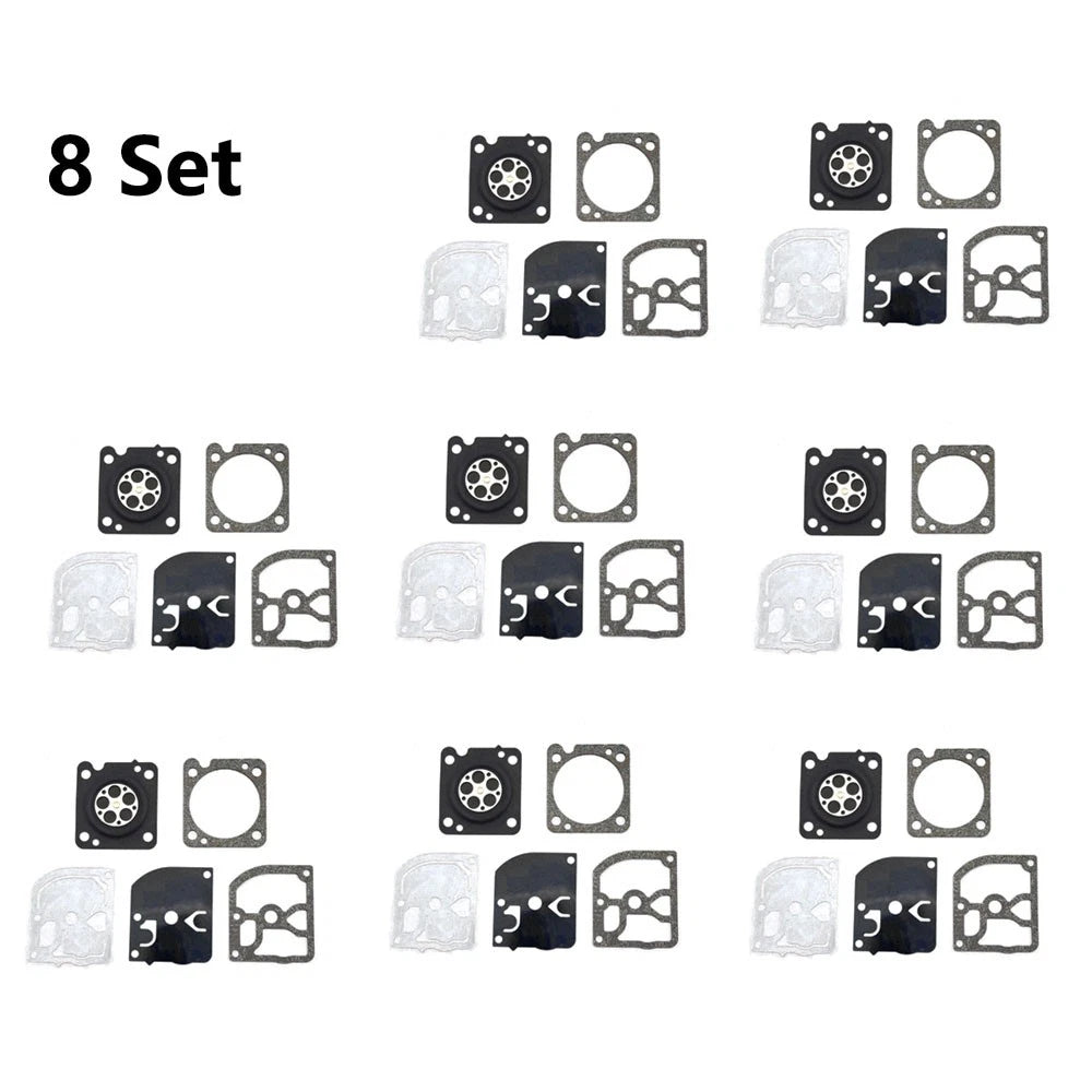 Set of 8 Carburetor Gasket Repair Kit for ZAMA GND-105 C1M-EL44 Chainsaw