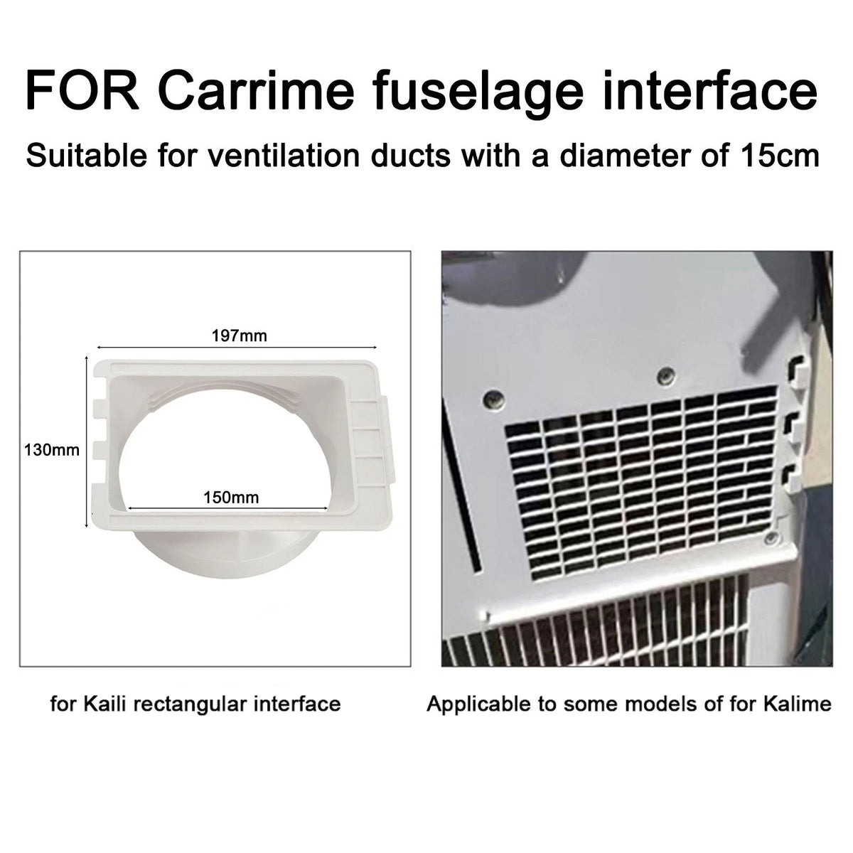 15cm Portable Exhaust Pipe Connector Duct Adapter for Universal Fit
