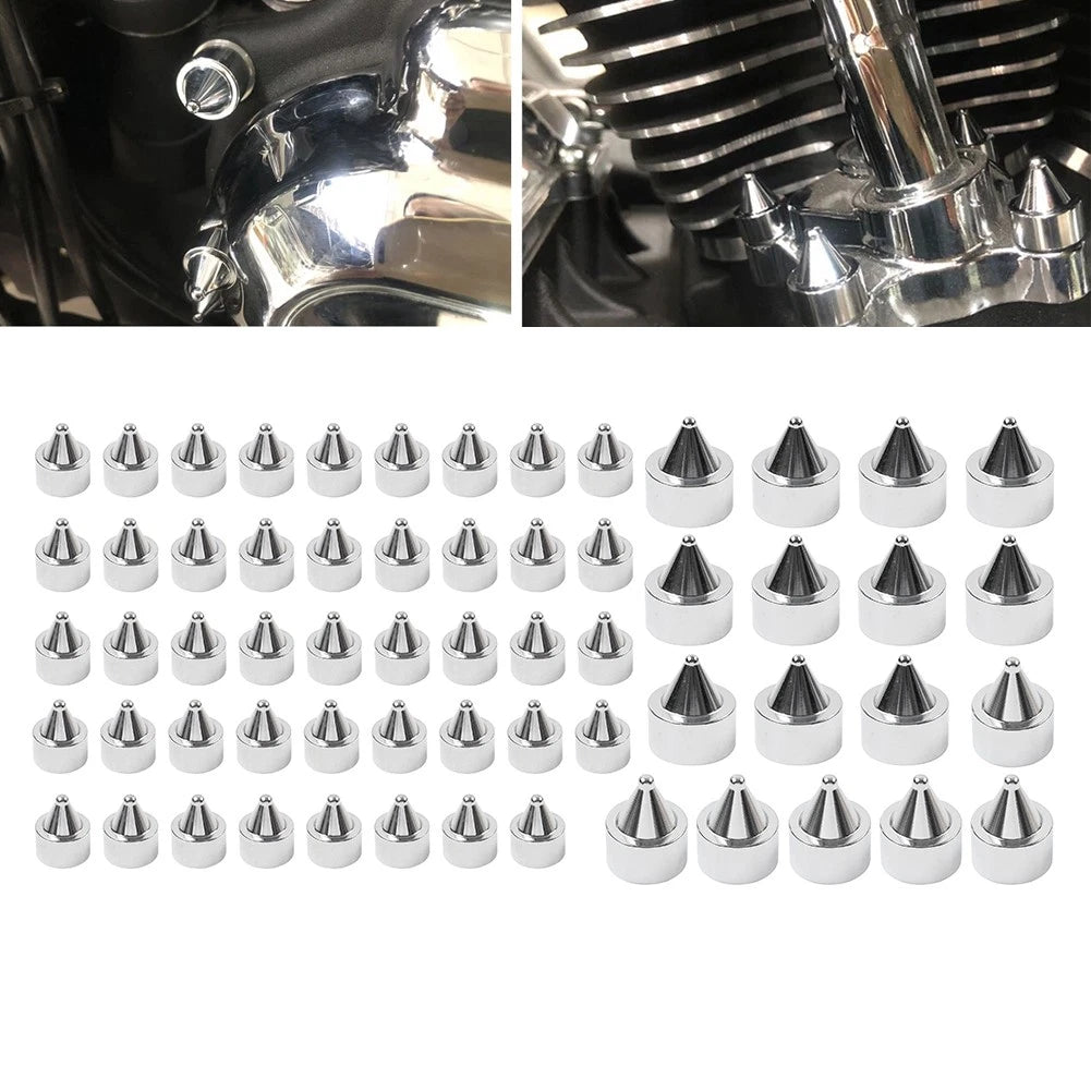 Chrome Engine Topper Bolt Caps Cover for Harley Twin Cam FLH (1999–2006)