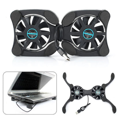 Folding Coolpad & USB Powered Fan for Mini Laptops