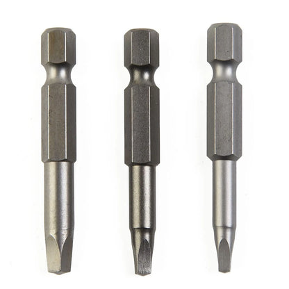 3X Repair Screwdriver Bits for Square Drill (50mm Long)